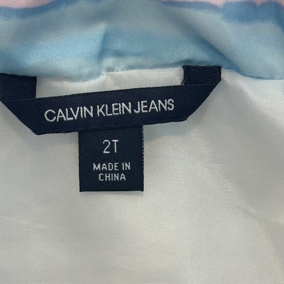 Toddler Girls 2T Calvin Klein Vest & Wonder Nation OS Hat Blue Yellow Pink - Picture 9 of 16